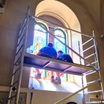 Glasmalerei Kirchenfenster: Szent László Kirche Veszprém - Soós Csilla